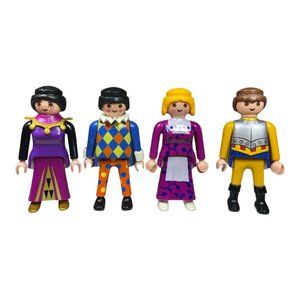 Lot of 4 Vintage 80's/90's Playmobil Harlequin Princess Nursemaid Knight Figures